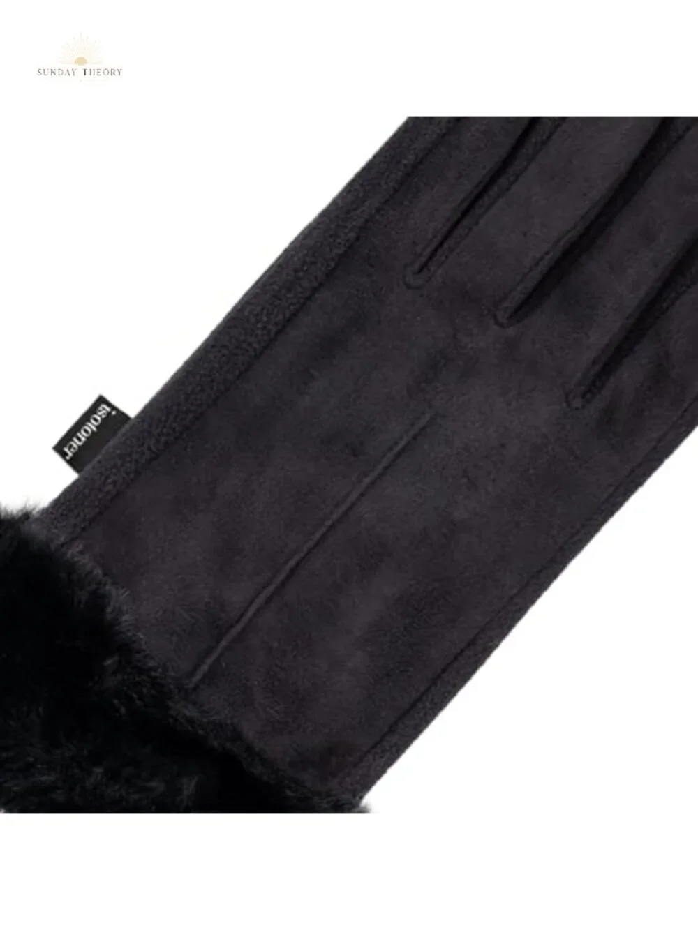 Women's Water Repellent Touchscreen Stretch Faux Fur Cuff Gloves